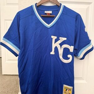 Mitchell & Ness Blue V-Neck Jersey